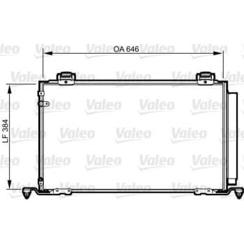 Condenser, air conditioning 814209 Valeo