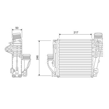 Intercooler, charger 818290 Valeo